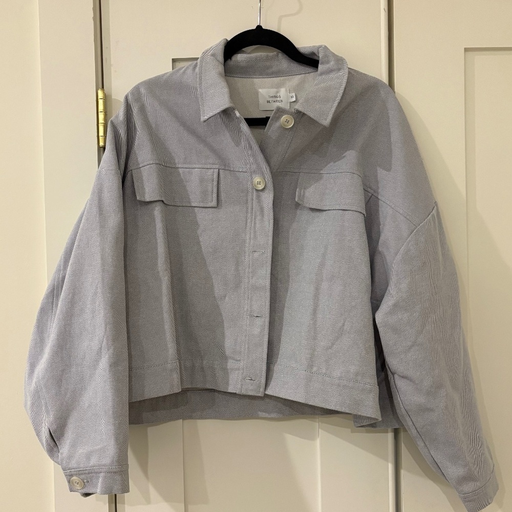 Cropped jacket light denim